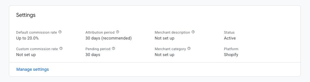 YouTube Shopping affiliate program header showing Overview, Analytics, Creators, and Commissions tabs